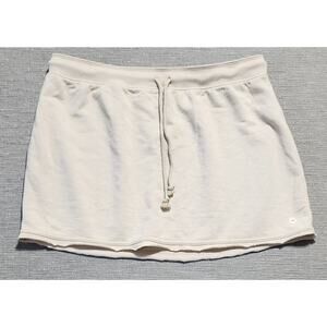 American Eagle Fleece Mini Skirt Women’s XL Cream Beige NWT